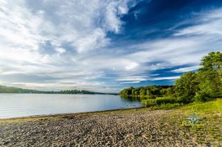 View of Bantam Lake from the Morris Town Beach.